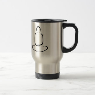 Mug De Voyage Noir d'homme de méditation