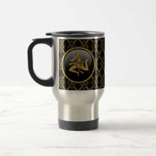 Mug De Voyage Noir et or Trinacria sicilien