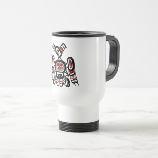 Mug De Voyage Noir rouge autochtone Kaigani Thunderbird