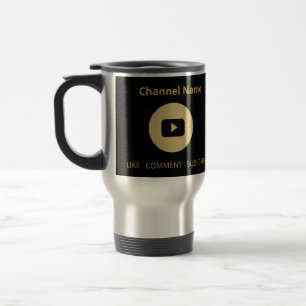 MUG DE VOYAGE NOM DE CANAL YOUTUBE PERSONNALISÉ GESTES DE MÉDIAS