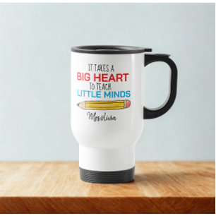 Mug De Voyage Nom de professeurs personnalisés moderne avec cita