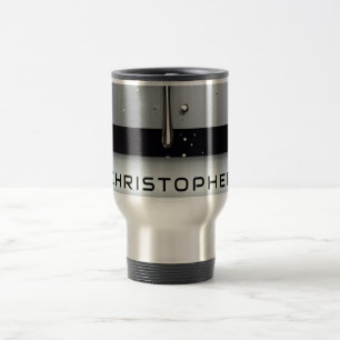 Mug De Voyage Nom personnalisé avec métal liquide qui coule