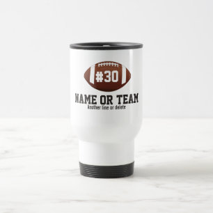 Mug De Voyage Nom personnalisé de conception du football,