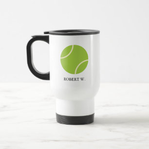 Mug De Voyage Nom personnalisé Monogram Tennis