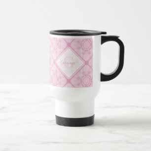 Mug De Voyage Nom Personnalisé Preppy En Carrelage Diamant Manda