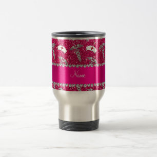 Mug De Voyage Nom rose rose parties scintillant infirmière casq
