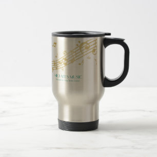 Mug De Voyage Notes de marquage à chaud de musique d'or