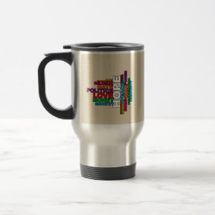 Mug De Voyage Nuage de mots de l'humanité