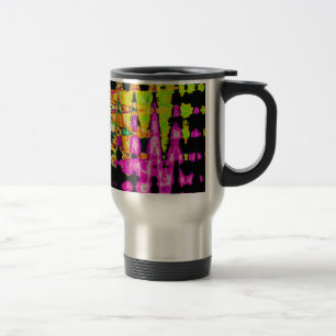 Mug De Voyage Oeuvre d'aquarelle unique : violet, noir et chaux