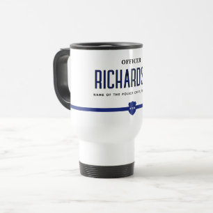 Mug De Voyage Officier de police de ligne mince