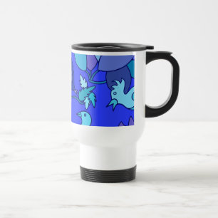 Mug De Voyage Oiseaux bleus