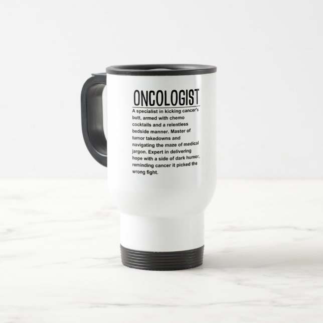 Mug De Voyage Oncologue (Devant gauche)