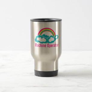 Mug De Voyage Opérateur de machine arc-en-ciel Cloud