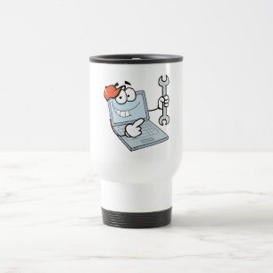Mug De Voyage Ordinateur portable de dessin animé de réparation 