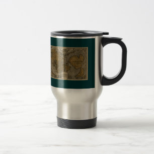 Mug De Voyage Oronce Finé Carte du Vieux Monde Historique Plan d