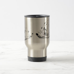 Mug De Voyage Ours Polaire & Cub Voyage Mug Faune Art Mug