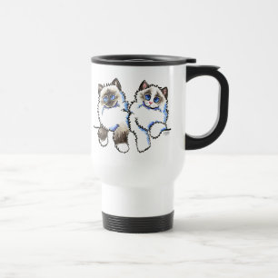 Mug De Voyage Paires de chats de Ragdoll de -Laisse Art™ de