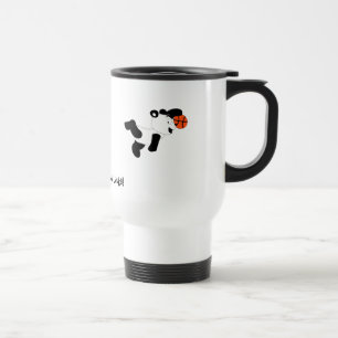 Mug De Voyage Panda trempant de claquement de bande dessinée