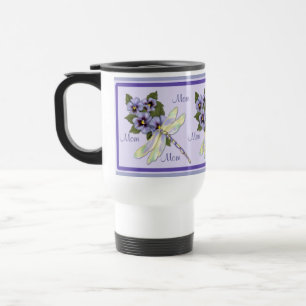 Mug De Voyage Pansies et libellules