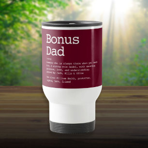 Mug De Voyage Papa Bonus Définition De Beau-Père Moderne Rouge B