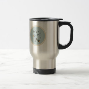 Mug De Voyage Papa d'Okayest du monde - brun et bleu