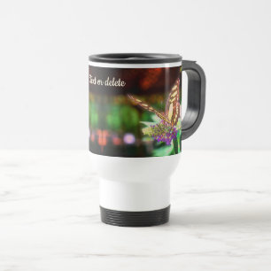 Mug De Voyage Papillon doux sur Fleur Personnalisé