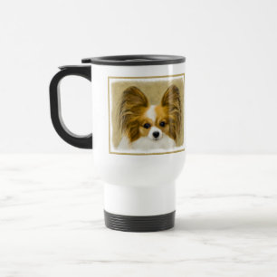 Mug De Voyage Papillon (Hound Tri) Peinture - Art Chien original