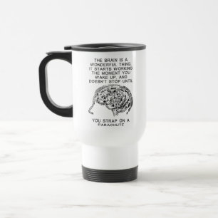Mug De Voyage Parachute de travail cérébral Plongeon dans le cie