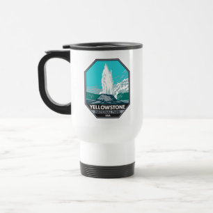 Mug De Voyage Parc national de Yellowstone Castle Geyser Vintage