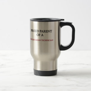 Mug De Voyage Parent fier d'un TECHNICIEN VÉTÉRINAIRE
