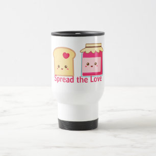 Mug De Voyage Partagez l'amour avec Cute Toast and Jam