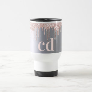 Mug De Voyage Parties scintillant goutte rose or argent argent m