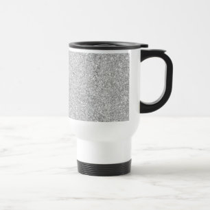 Mug De Voyage Parties scintillantes argentées élégantes