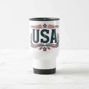 Mug De Voyage Patriotique, États-Unis vintages