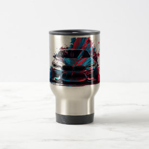 Mug De Voyage Patriotique Peinture Splatter BMW