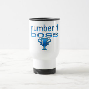 Mug De Voyage Patron du numéro 1 dans le bleu
