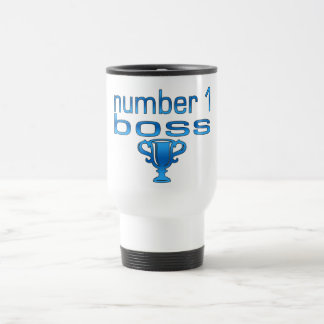 Mug De Voyage Patron du numéro 1 dans le bleu