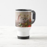 Paysage tropical avec dix colibris