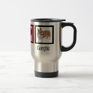 Mug De Voyage Peace Love Corgis