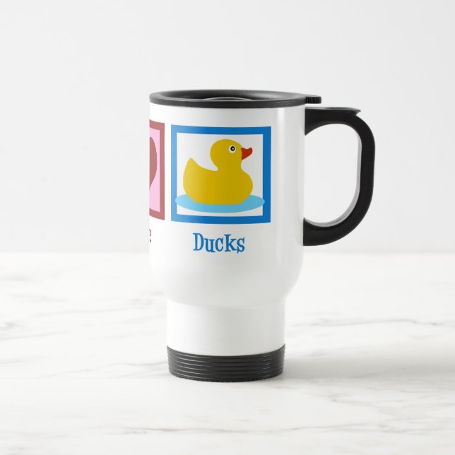 Mug De Voyage Peace Love Ducks (Droite)