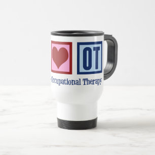Mug De Voyage Peace Love ergothérapie mignonne OT