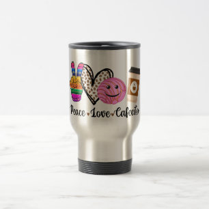 Mug De Voyage Peace Love et Cafecito Travel Mug, Café