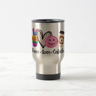 Mug De Voyage Peace Love et Cafecito Travel Mug, Café