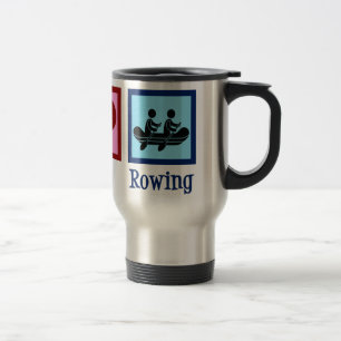 Mug De Voyage Peace Love Rowing - Équipe d'équipage mignonne