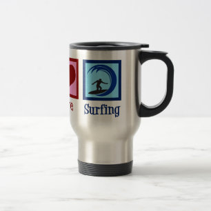 Mug De Voyage Peace Love Surfing