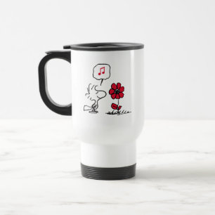 Mug De Voyage PEANUTS Motif rouge et noir