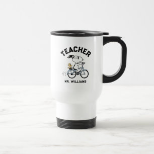 Mug De Voyage Peanuts Snoopy & Woodstock Bicycle Teacher