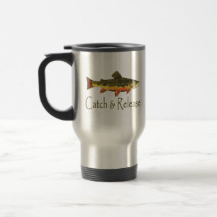 Mug De Voyage Pêche à la truite de capture et de rejet