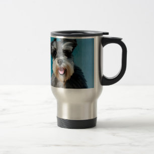 Mug De Voyage Peinture à l'aquarelle de Schnauzer Nain