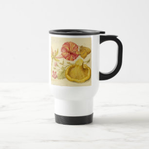 Mug De Voyage Peinture à l'aquarelle des champignons papillons